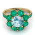Glamorous Aquamarine Halo Engagement Ring - Amaya No. 404 image 2