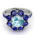 Glamorous Aquamarine Halo Engagement Ring - Amaya No. 415 image 2