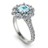 Glamorous Aquamarine Halo Engagement Ring - Amaya No. 403 image 3