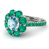 Glamorous Aquamarine Halo Engagement Ring - Amaya No. 406 image 1