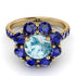 Glamorous Aquamarine Halo Engagement Ring - Amaya No. 413 image 3