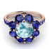 Glamorous Aquamarine Halo Engagement Ring - Amaya No. 414 image 2