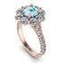 Glamorous Aquamarine Halo Engagement Ring - Amaya No. 402 image 4