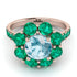 Glamorous Aquamarine Halo Engagement Ring - Amaya No. 405 image 2
