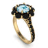 Glamorous Aquamarine Halo Engagement Ring - Amaya No. 407 image 3