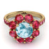 Glamorous Aquamarine Halo Engagement Ring - Amaya No. 410 image 2