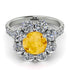Glamorous Citrine Halo Engagement Ring - Amaya No. 603 image 2
