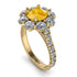 Glamorous Citrine Halo Engagement Ring - Amaya No. 601 image 3
