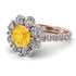 Glamorous Citrine Halo Engagement Ring - Amaya No. 602 image 1