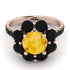 Glamorous Citrine Halo Engagement Ring - Amaya No. 608 image 2
