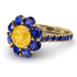 Glamorous Citrine Halo Engagement Ring - Amaya No. 613 image 1