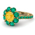 Glamorous Citrine Halo Engagement Ring - Amaya No. 604 image 1