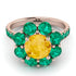 Glamorous Citrine Halo Engagement Ring - Amaya No. 605 image 2