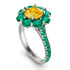 Glamorous Citrine Halo Engagement Ring - Amaya No. 606 image 3