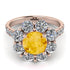 Glamorous Citrine Halo Engagement Ring - Amaya No. 602 image 2