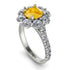 Glamorous Citrine Halo Engagement Ring - Amaya No. 603 image 3
