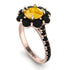 Glamorous Citrine Halo Engagement Ring - Amaya No. 608 image 3