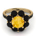 Glamorous Citrine Halo Engagement Ring - Amaya No. 607 image 2