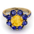 Glamorous Citrine Halo Engagement Ring - Amaya No. 613 image 2