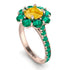 Glamorous Citrine Halo Engagement Ring - Amaya No. 605 image 3