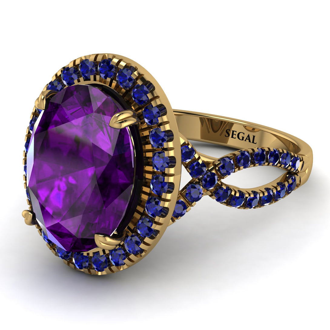 Glamorous Oval Amethyst Ring - Jordyn No. 313