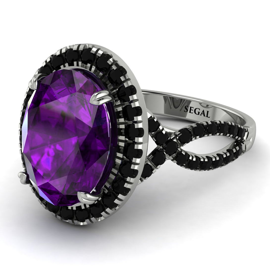 Glamorous Oval Amethyst Ring - Jordyn No. 309