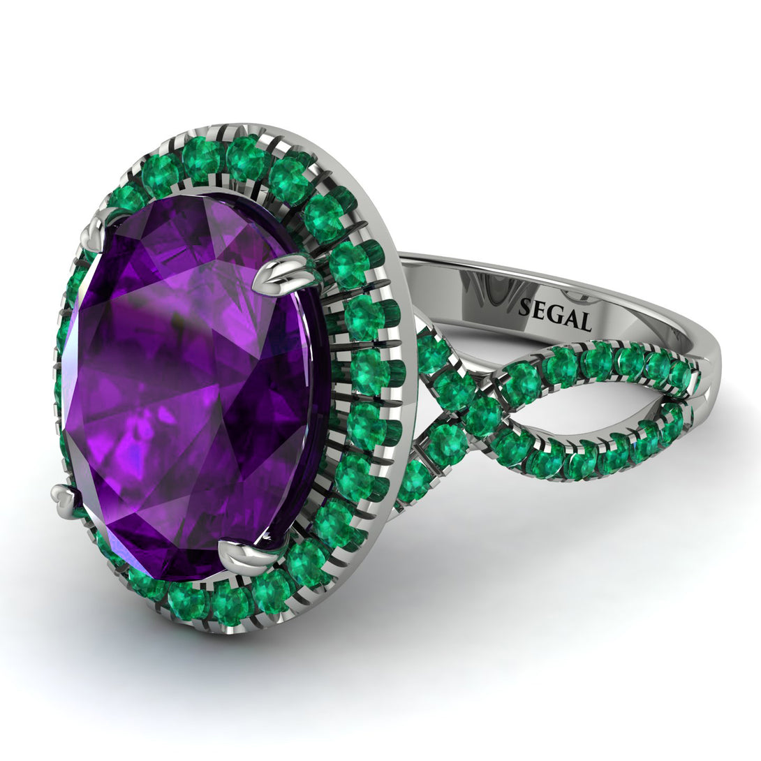 Glamorous Oval Amethyst Ring - Jordyn No. 306