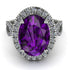 Glamorous Oval Amethyst Ring - Jordyn No. 303 image 3
