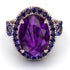 Glamorous Oval Amethyst Ring - Jordyn No. 314 image 3