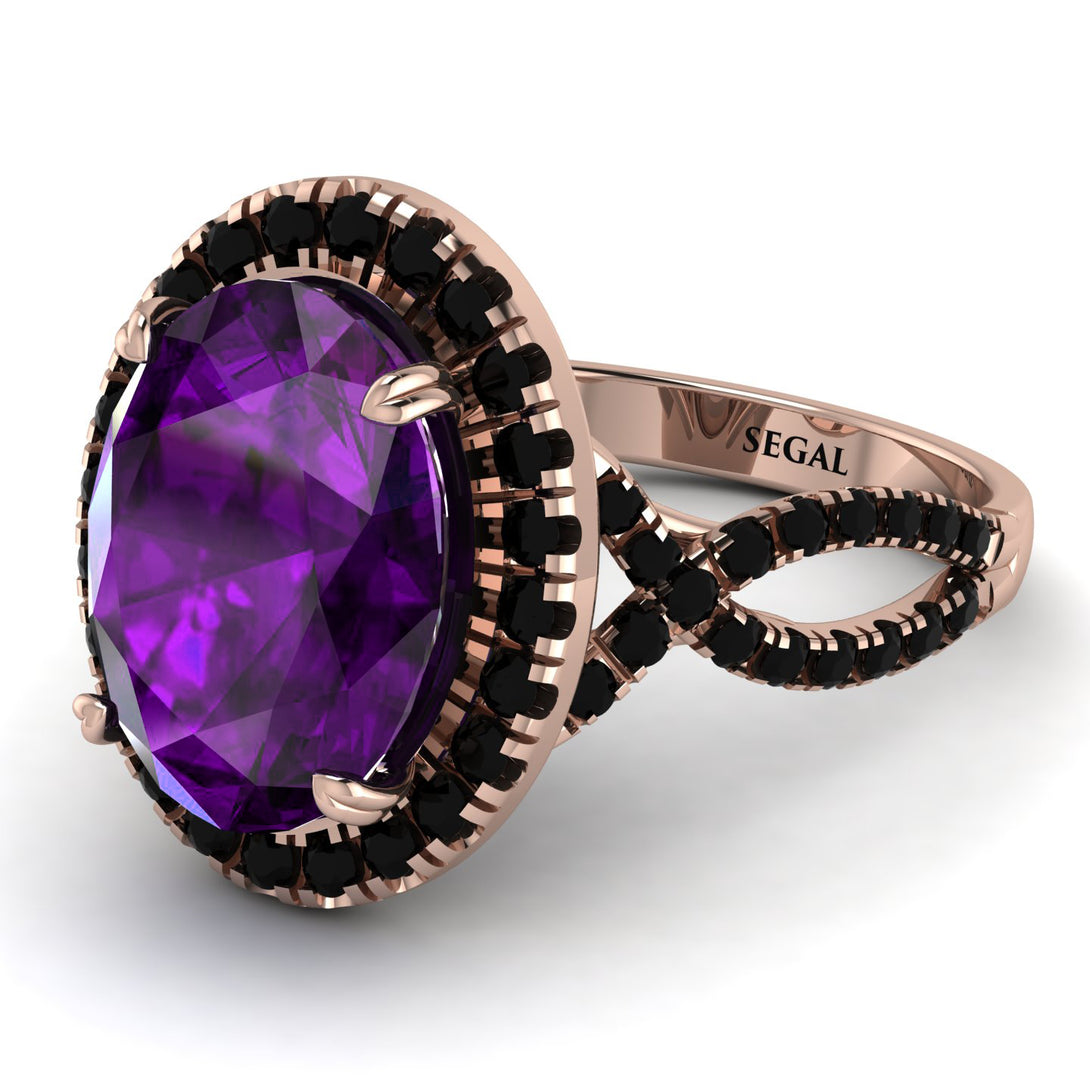 Glamorous Oval Amethyst Ring - Jordyn No. 308