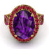 Glamorous Oval Amethyst Ring - Jordyn No. 310 image 3