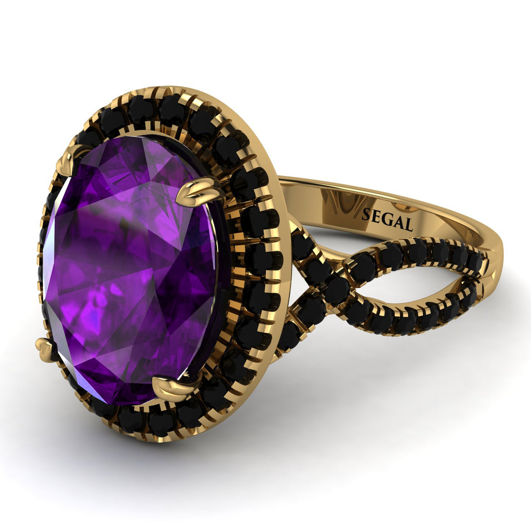 Glamorous Oval Amethyst Ring - Jordyn No. 307