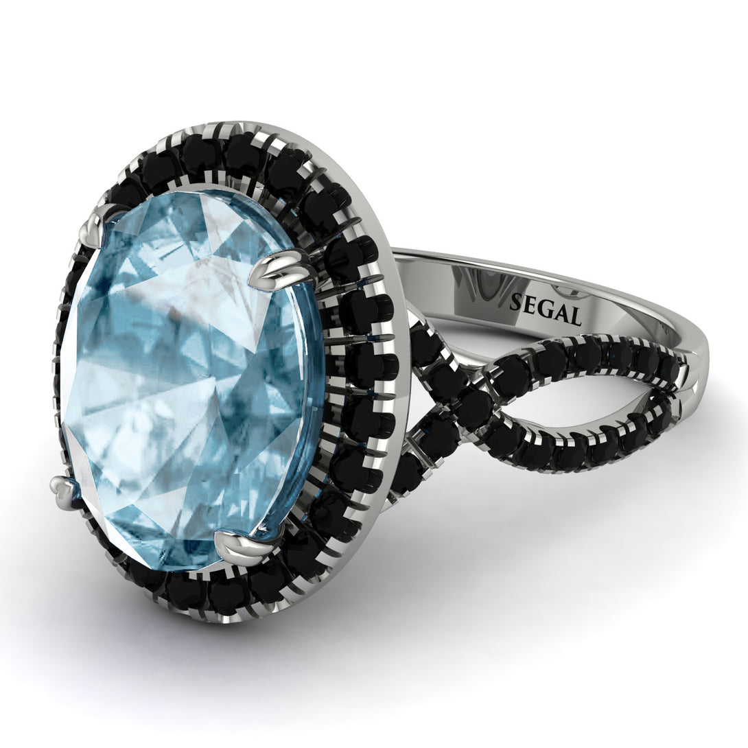 Glamorous Oval Aquamarine Ring - Jordyn No. 409