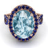 Glamorous Oval Aquamarine Ring - Jordyn No. 414 image 3