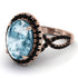 Glamorous Oval Aquamarine Ring - Jordyn No. 408 image 1
