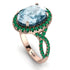 Glamorous Oval Aquamarine Ring - Jordyn No. 405 image 2