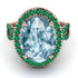 Glamorous Oval Aquamarine Ring - Jordyn No. 405 image 3