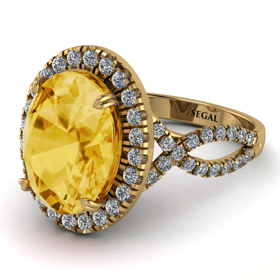 Glamorous Oval Citrine Ring - Jordyn No. 601