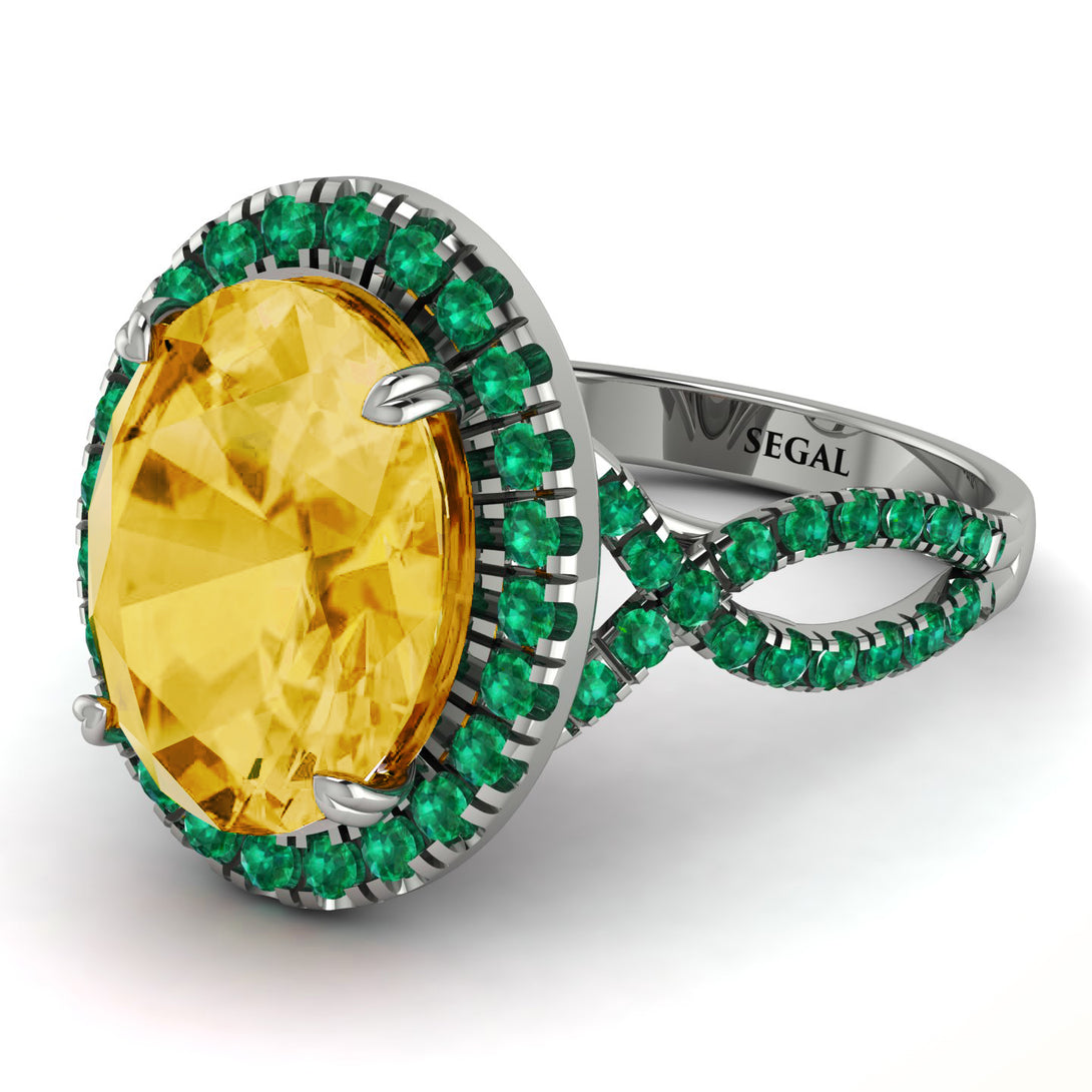 Glamorous Oval Citrine Ring - Jordyn No. 706