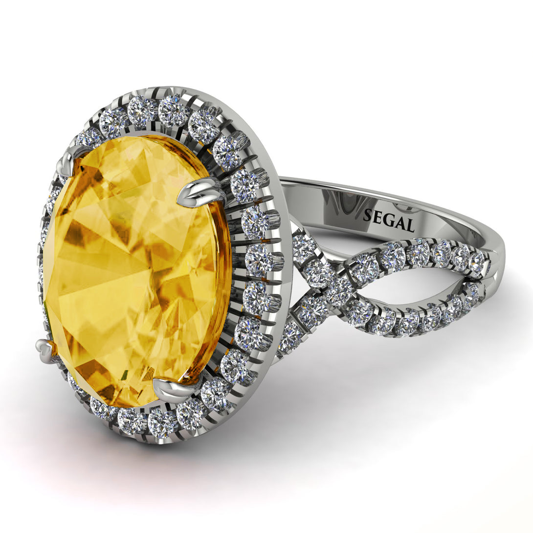 Glamorous Oval Citrine Ring - Jordyn No. 603