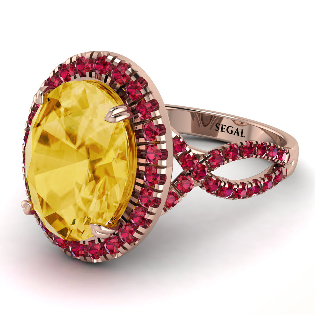 Glamorous Oval Citrine Ring - Jordyn No. 711