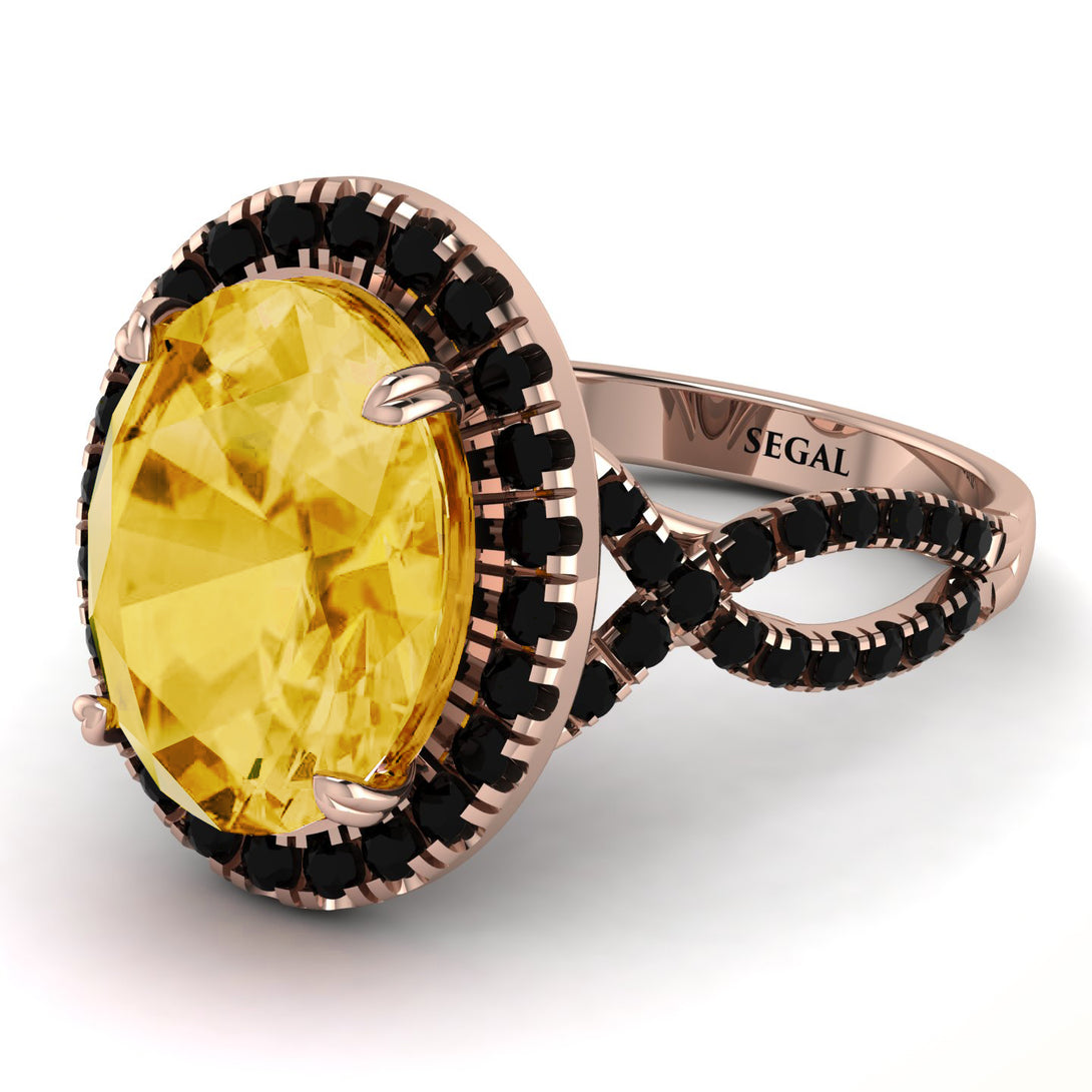 Glamorous Oval Citrine Ring - Jordyn No. 708