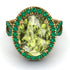 Glamorous Oval Peridot Ring - Jordyn No. 804 image 3