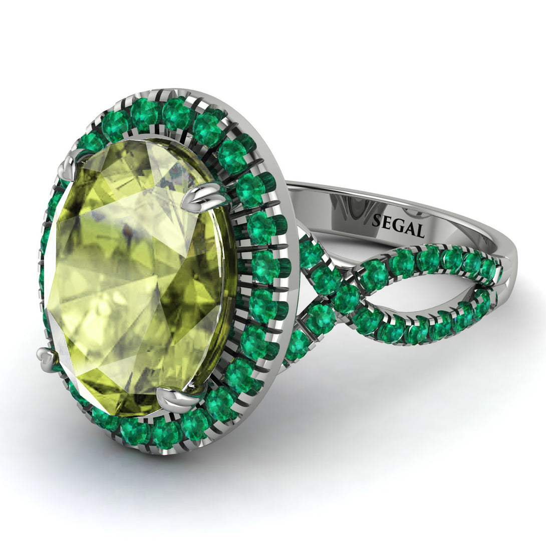 Glamorous Oval Peridot Ring - Jordyn No. 806