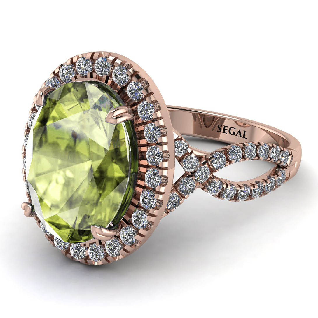 Glamorous Oval Peridot Ring - Jordyn No. 802