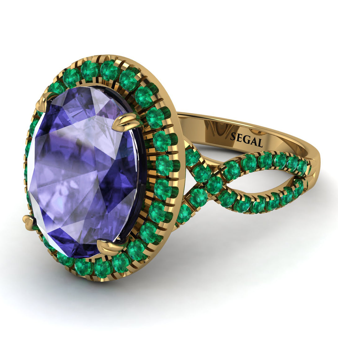 Glamorous Oval Tanzanite Ring - Jordyn No. 204