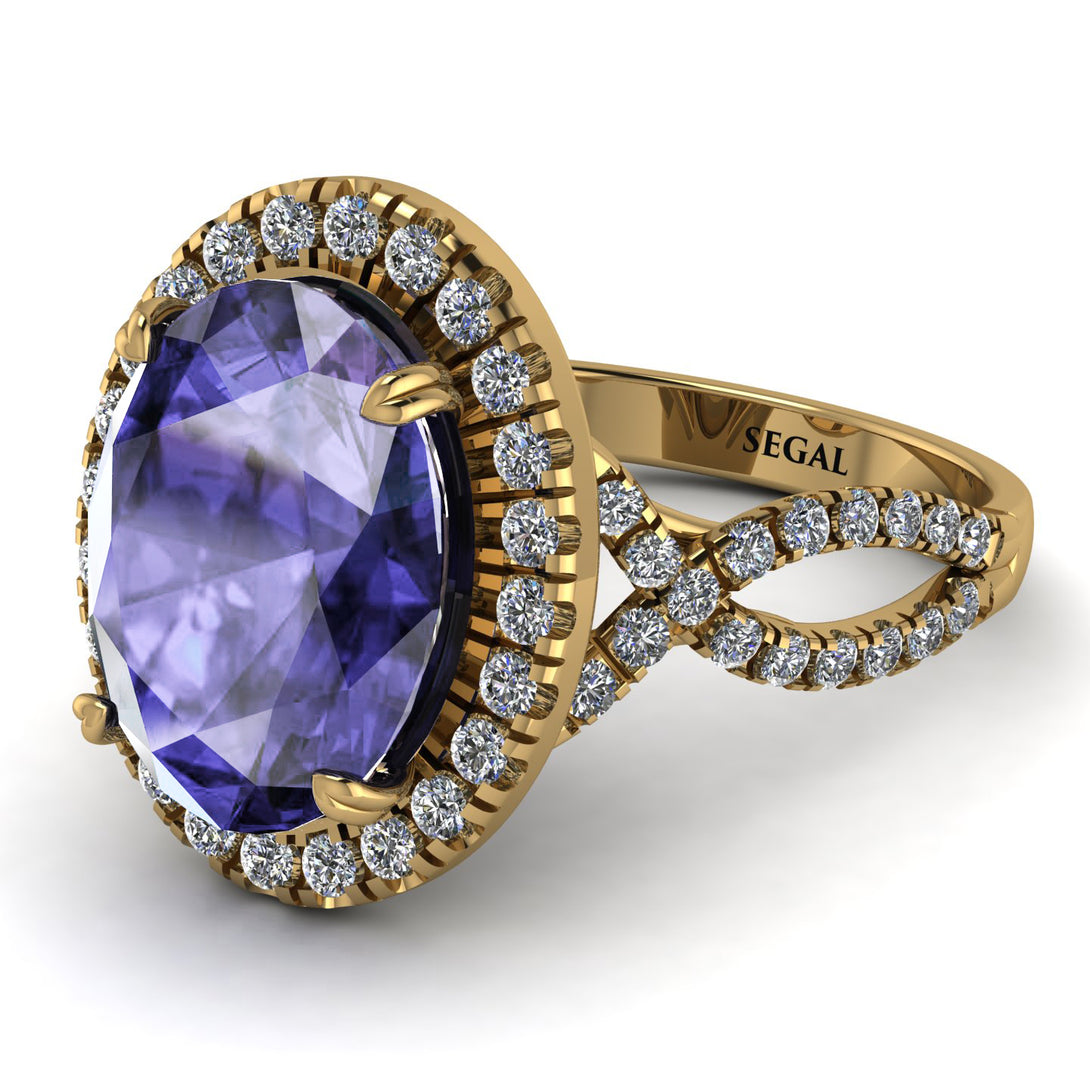 Glamorous Oval Tanzanite Ring - Jordyn No. 201