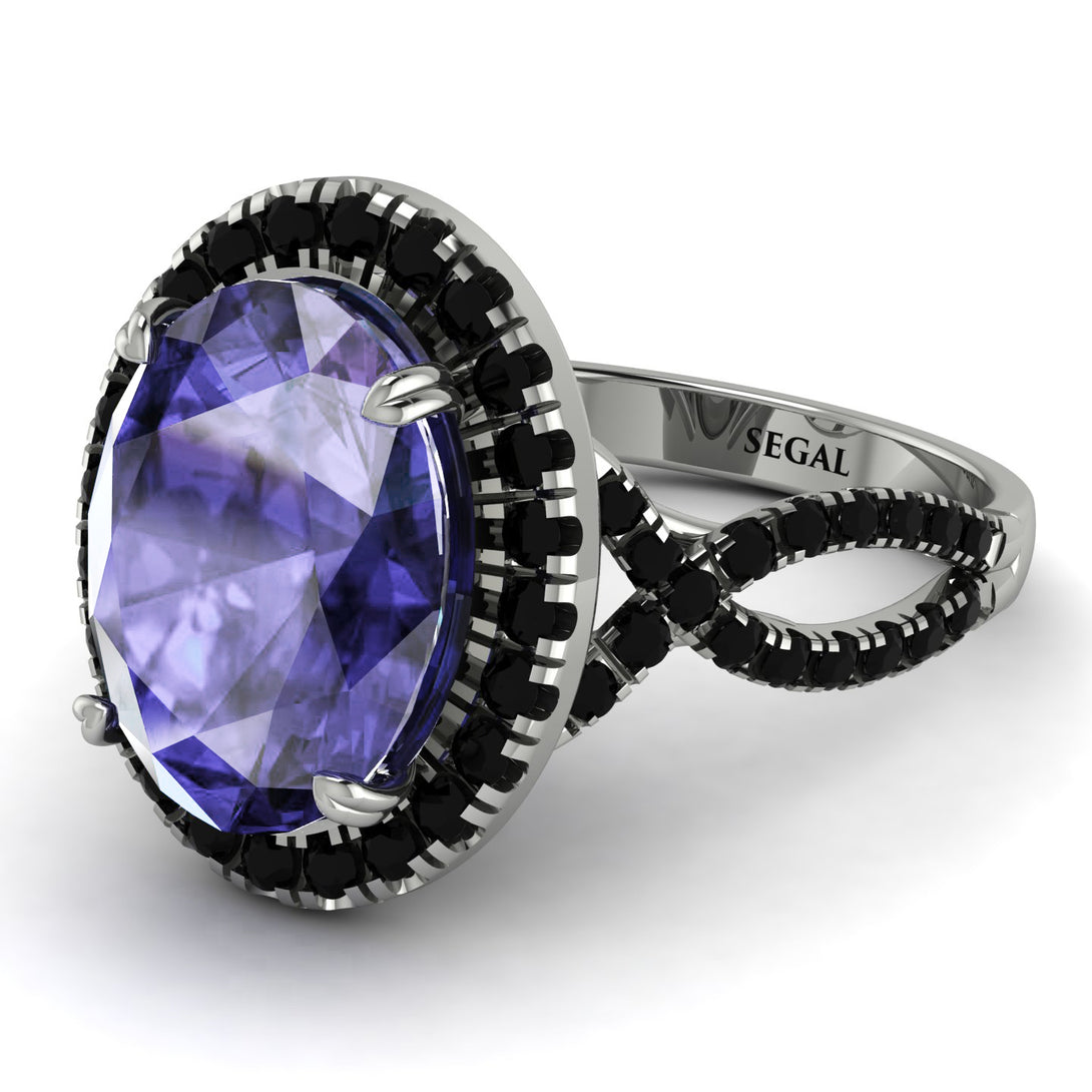 Glamorous Oval Tanzanite Ring - Jordyn No. 209