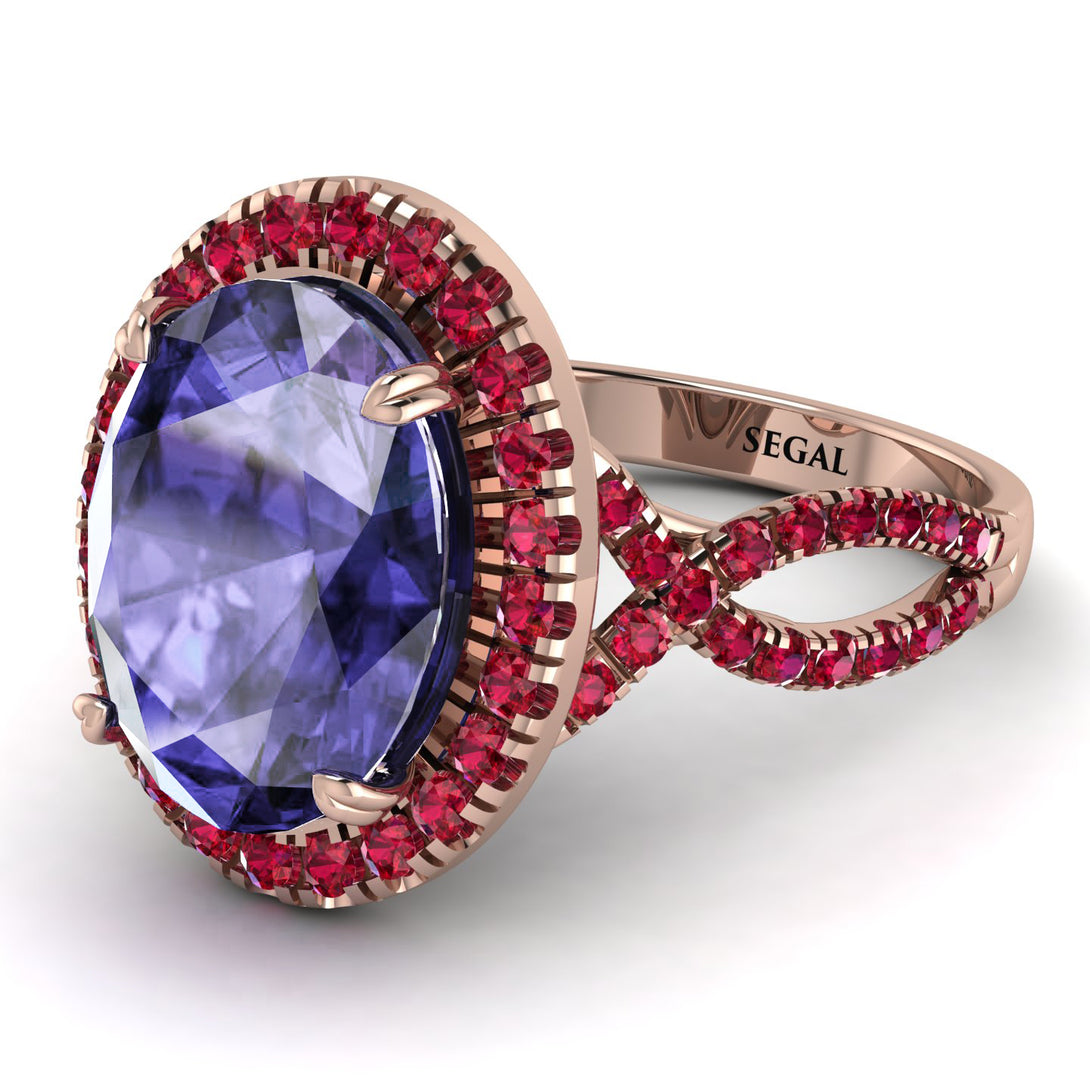 Glamorous Oval Tanzanite Ring - Jordyn No. 211