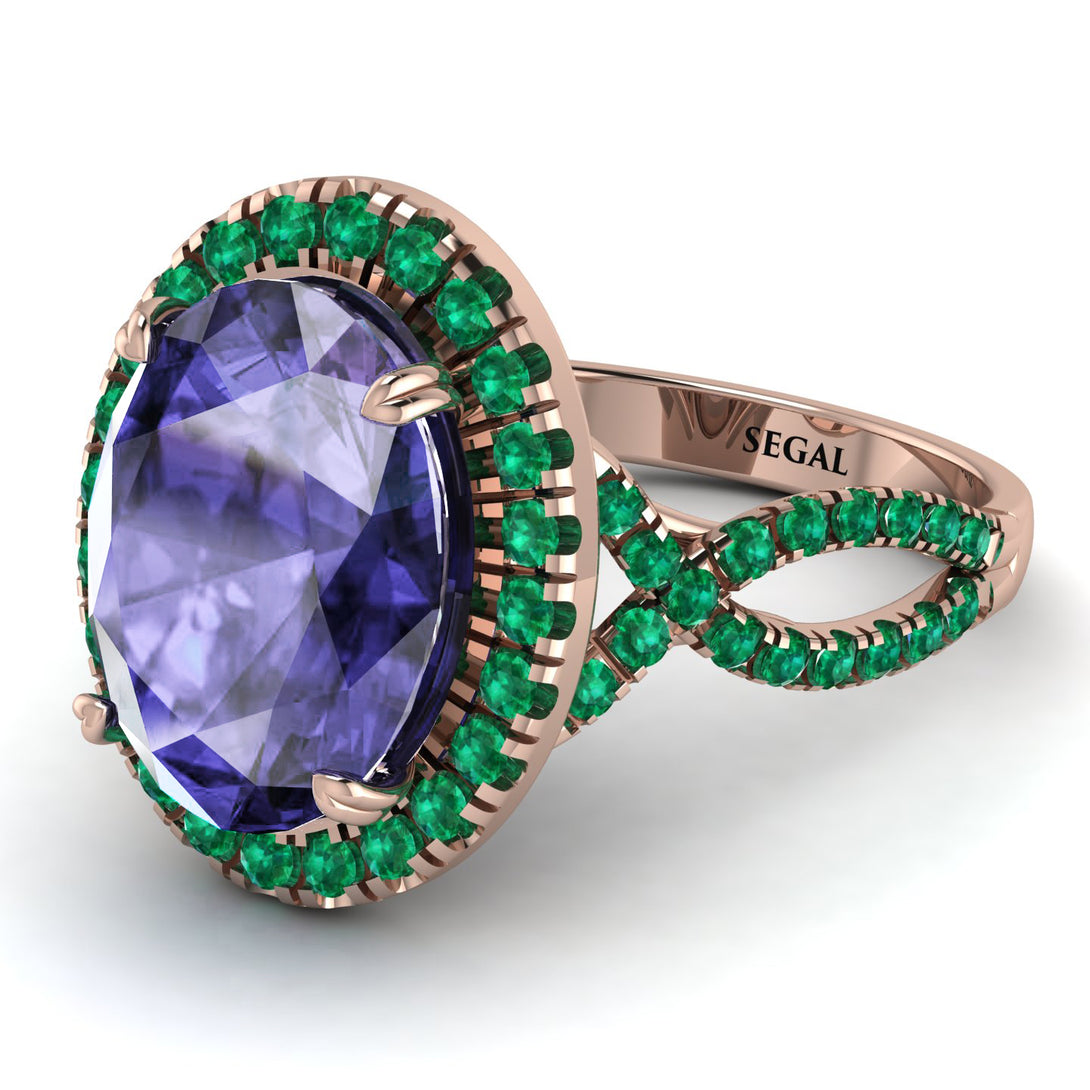 Glamorous Oval Tanzanite Ring - Jordyn No. 205
